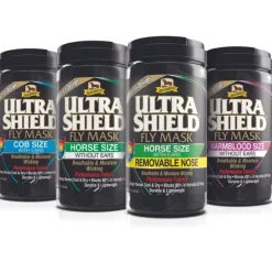 Absorbine UltraShield Fly Mask - avec et sans Oreilles - Masque Anti-Insectes