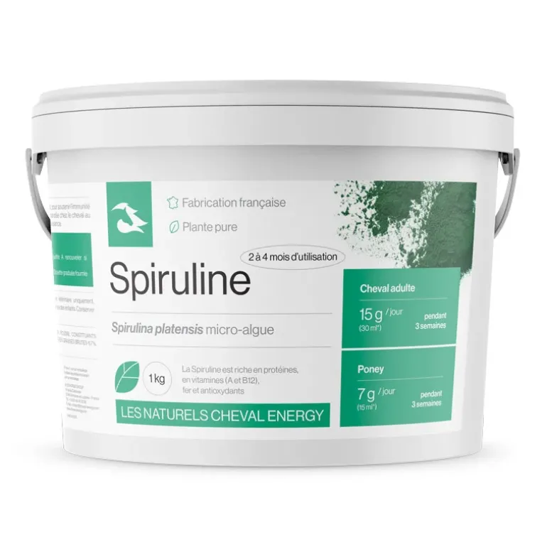 Cheval Energy Spiruline Energie et Soutien de l'Effort Cheval